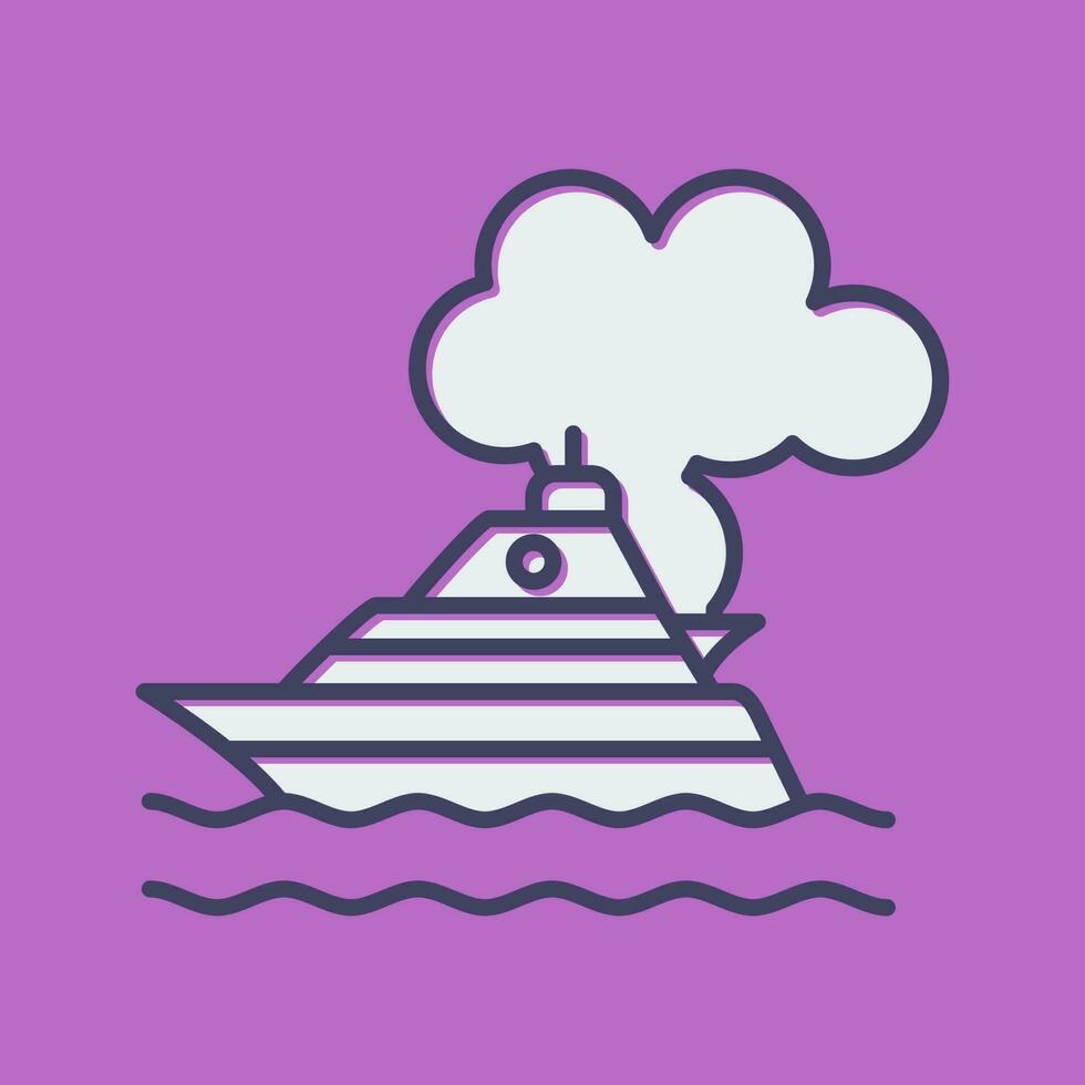 Ship Pollution Vector Icon