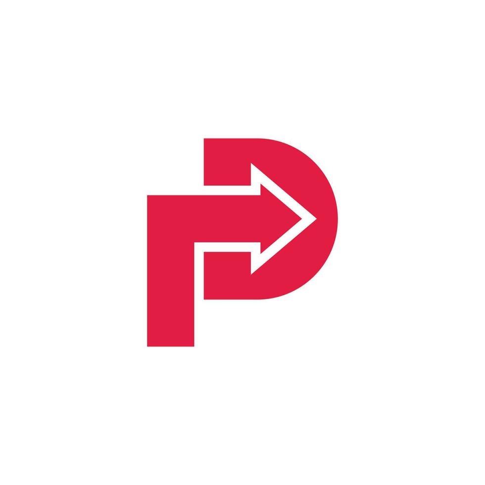 letter rd arrow simple geometric colorful logo vector
