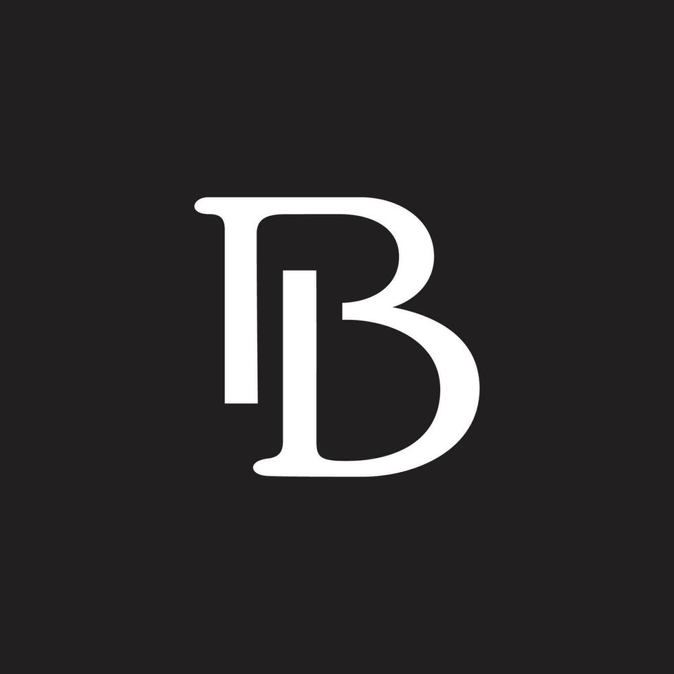 letter bp simple linked font curves logo vector