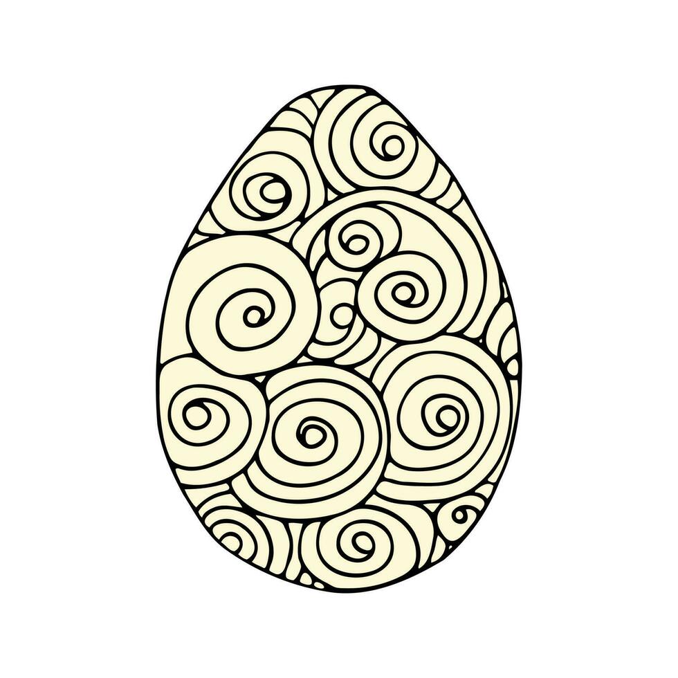 mano dibujado Pascua de Resurrección huevos con decoración. garabatear vector
