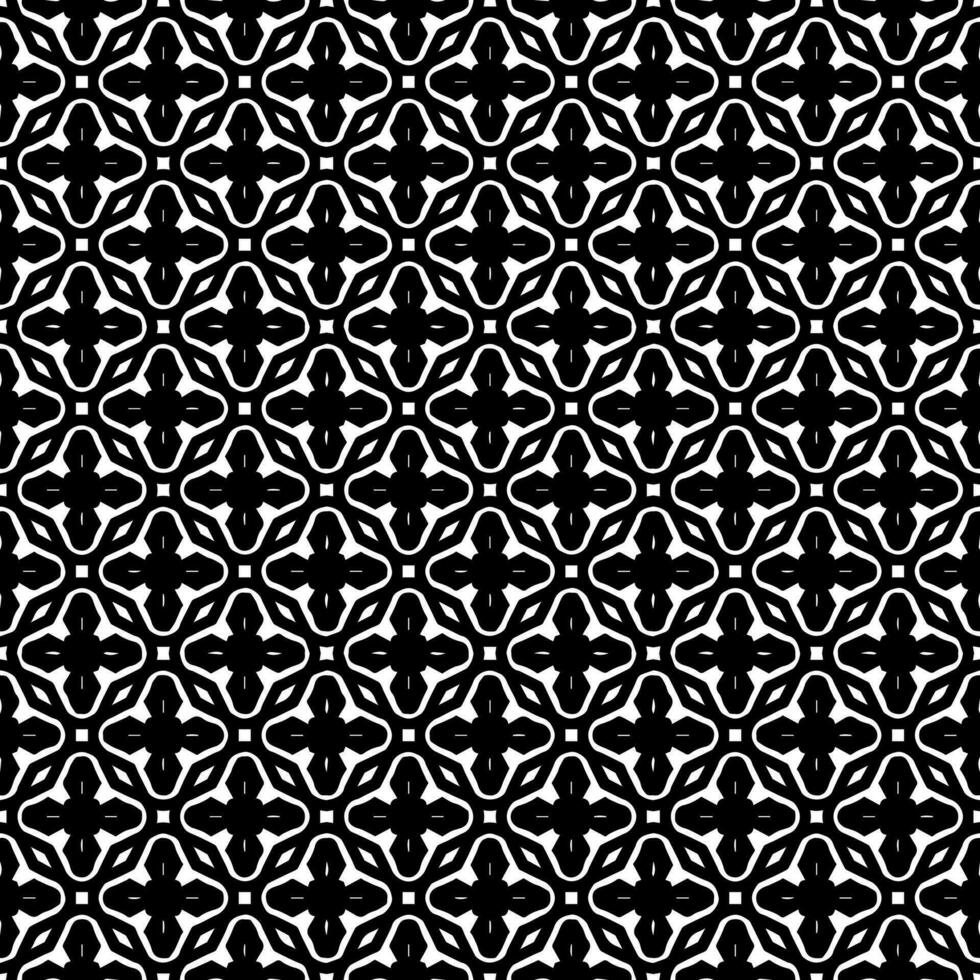 Black and white seamless pattern texture. Greyscale ornamental graphic design. vector