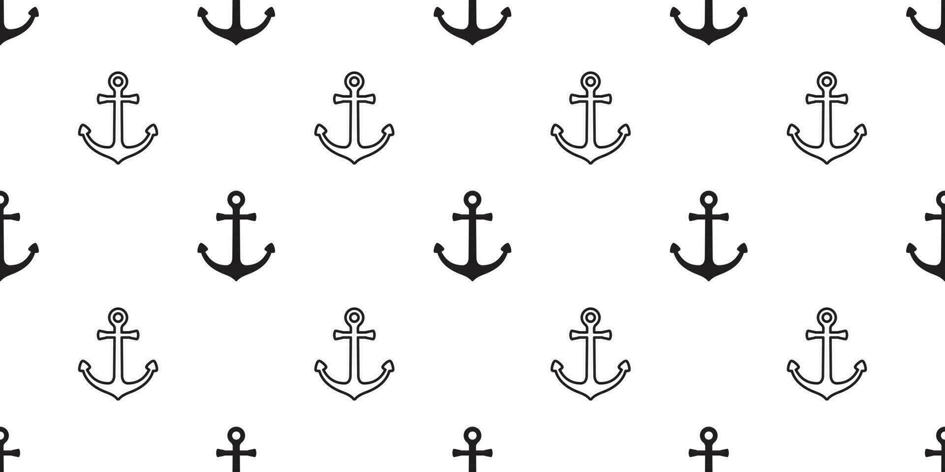 Anchor Seamless Pattern helm vector maritime Nautical isolated sea ocean boat background wallpaper