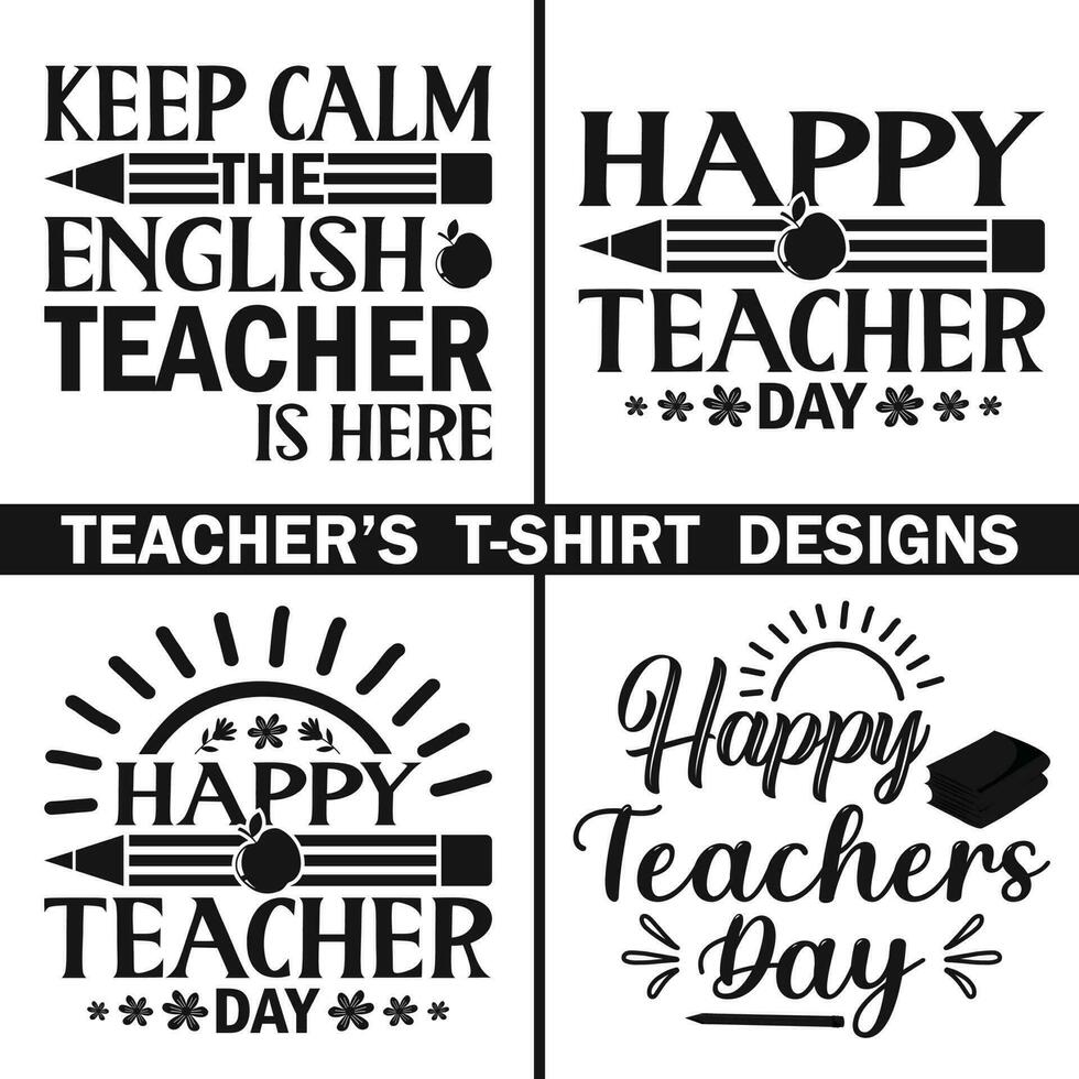 Vector Happy Teacher's day T-shirt Design. 23625671 Vector Art at Vecteezy