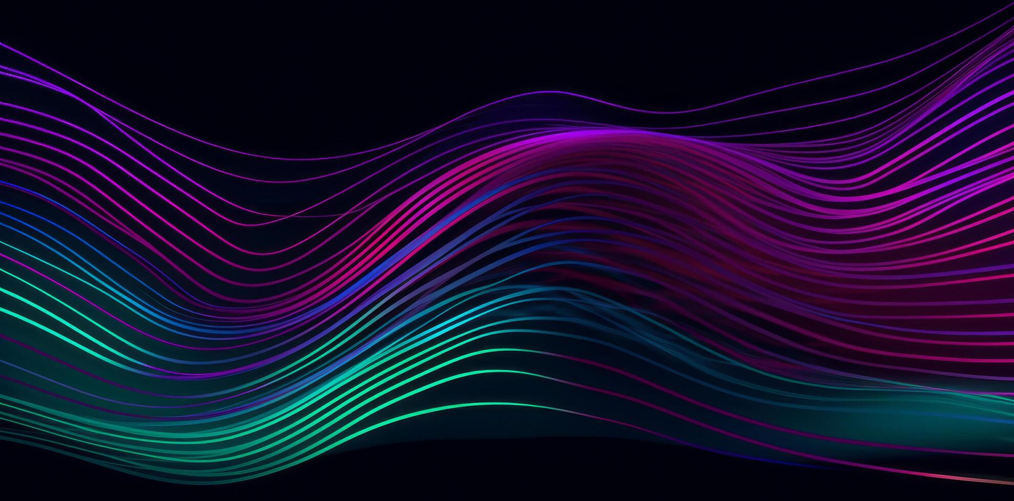 Colorful neon line background. Illustration photo