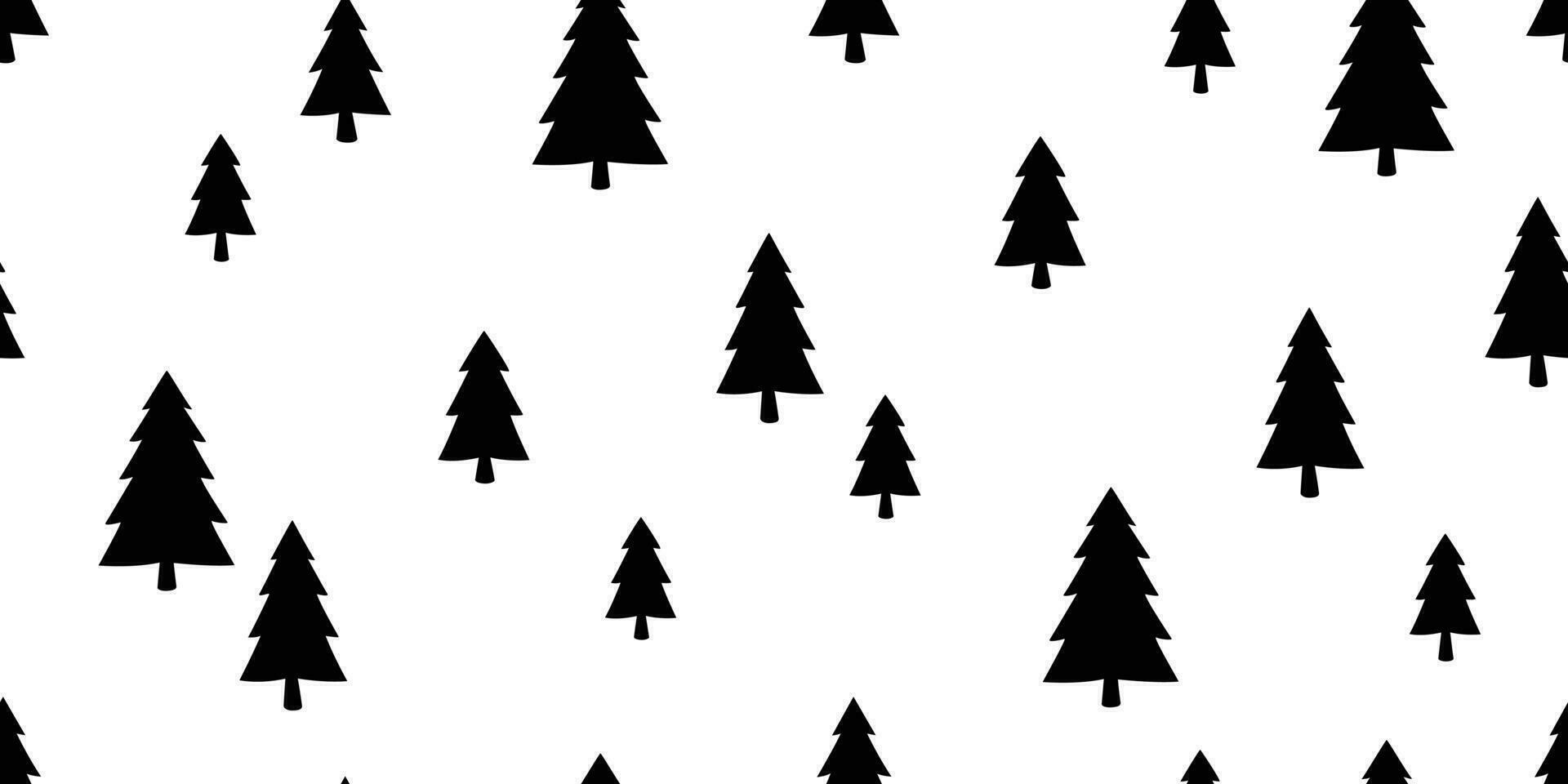 Christmas tree seamless pattern vector snow Santa Claus new year background wallpaper isolated