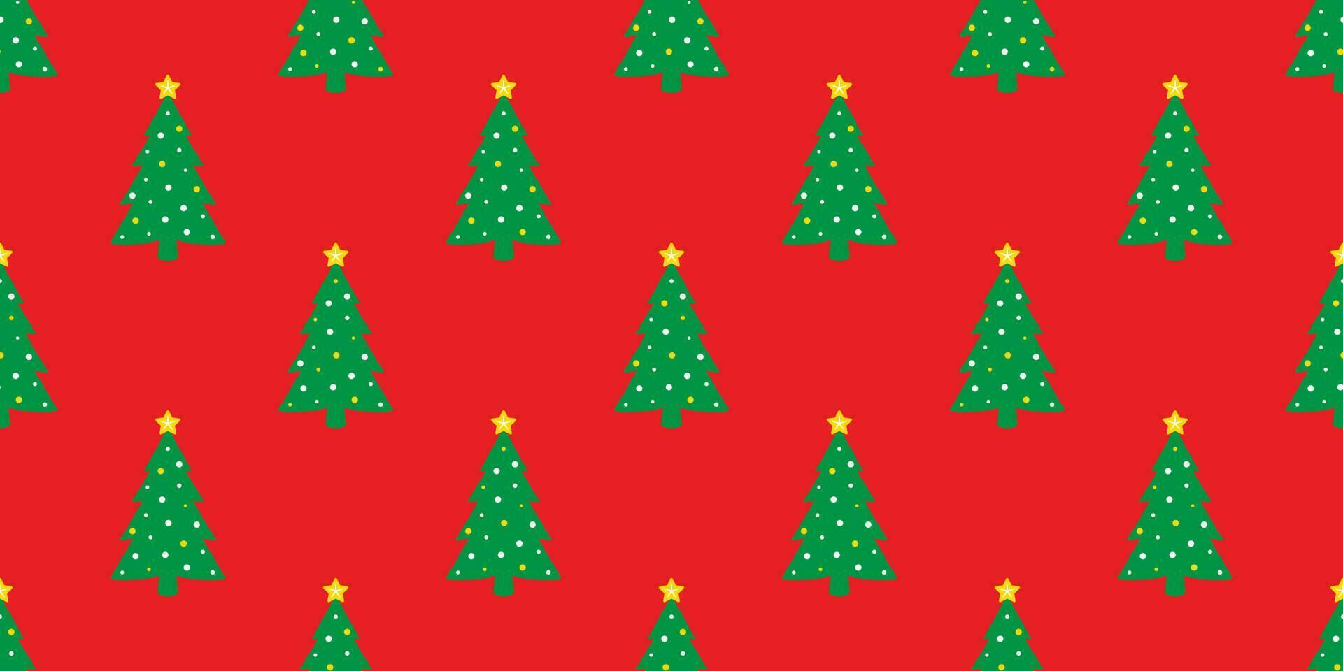 Christmas tree seamless pattern vector Santa Claus snowman new year tile background repeat wallpaper scarf isolated
