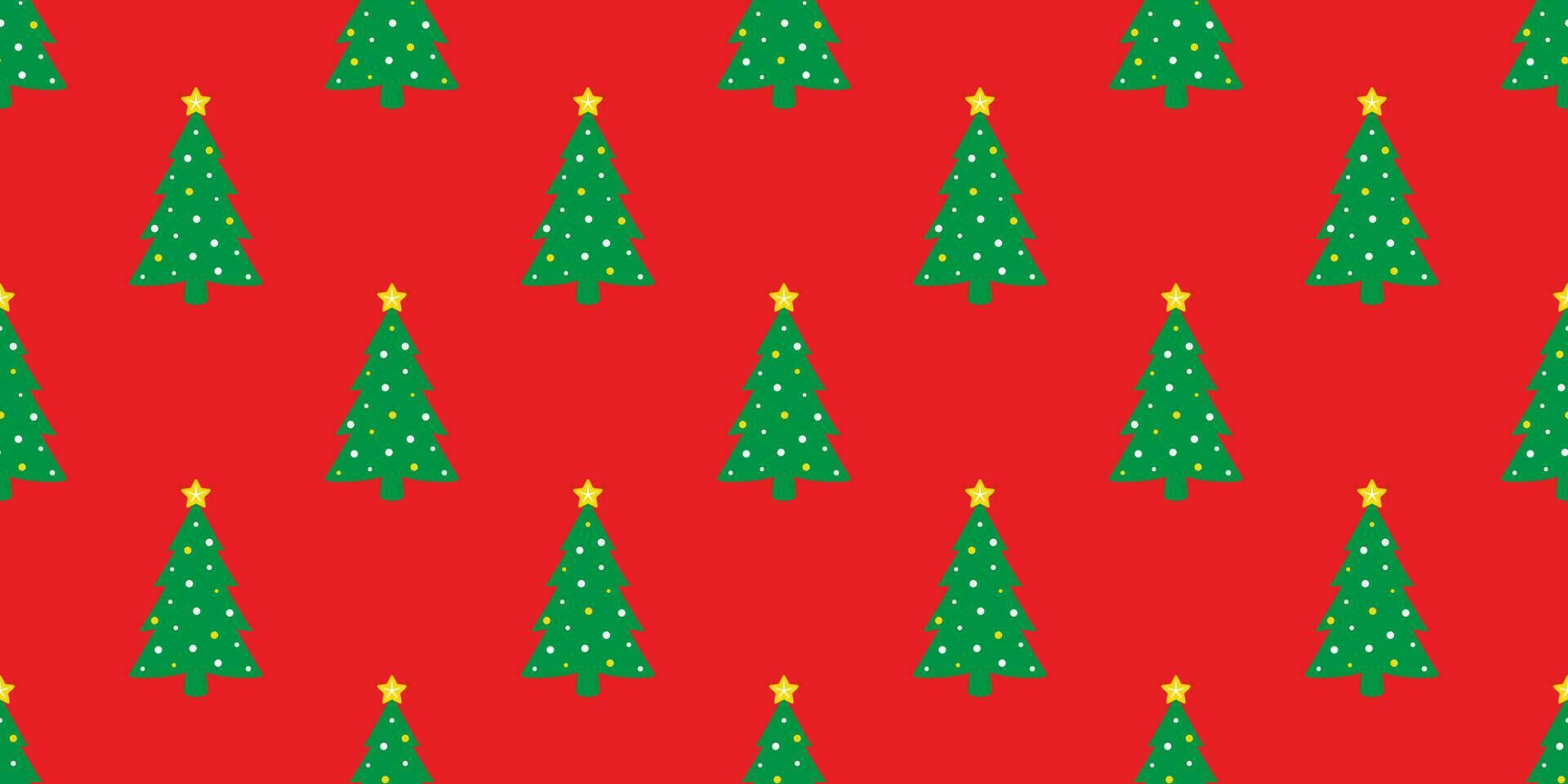 Christmas tree seamless pattern vector Santa Claus snowman new year tile background repeat wallpaper scarf isolated