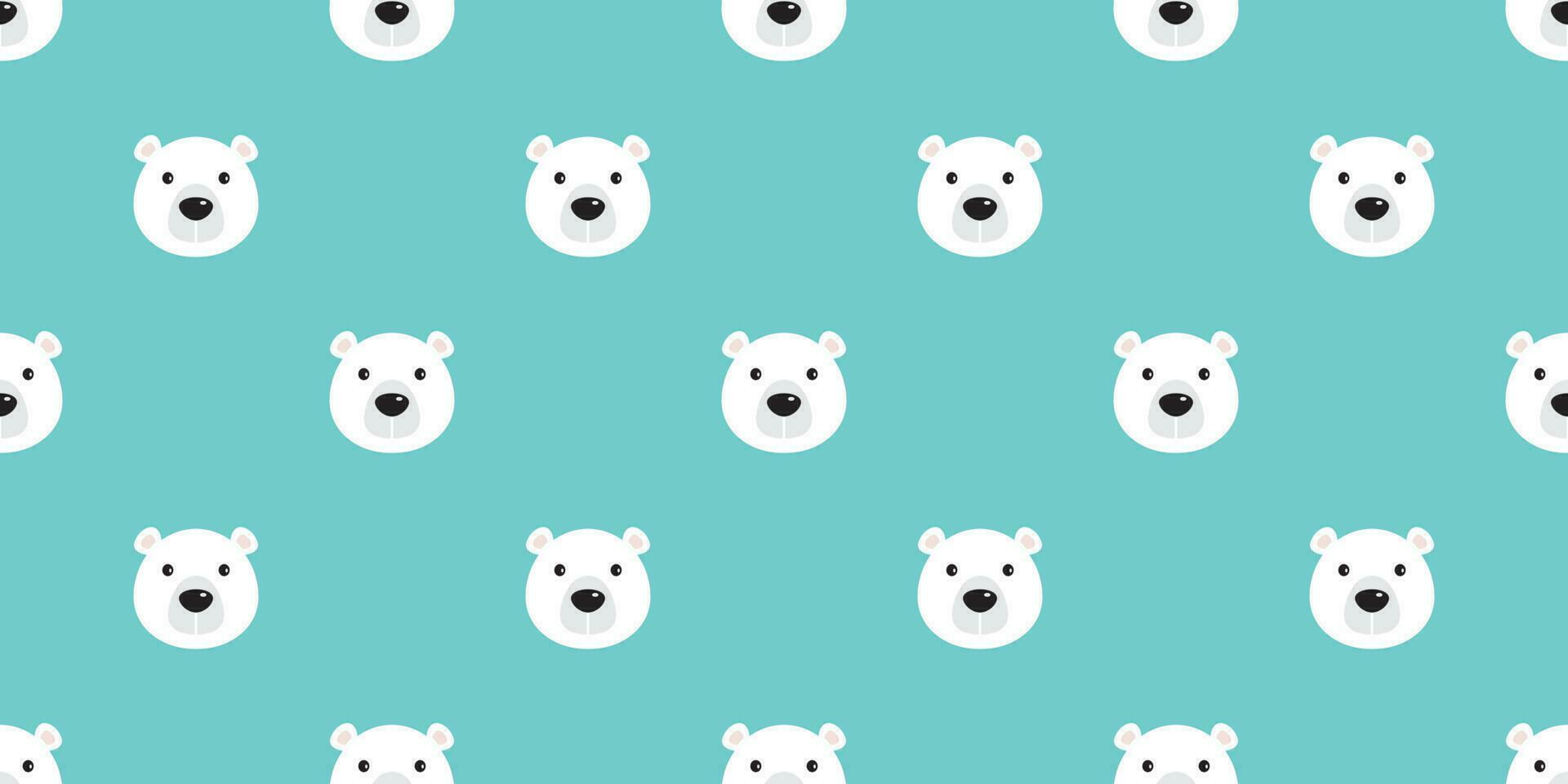 bear seamless pattern vector polar bear panda teddy isolated tile wallpaper repeat background cartoon