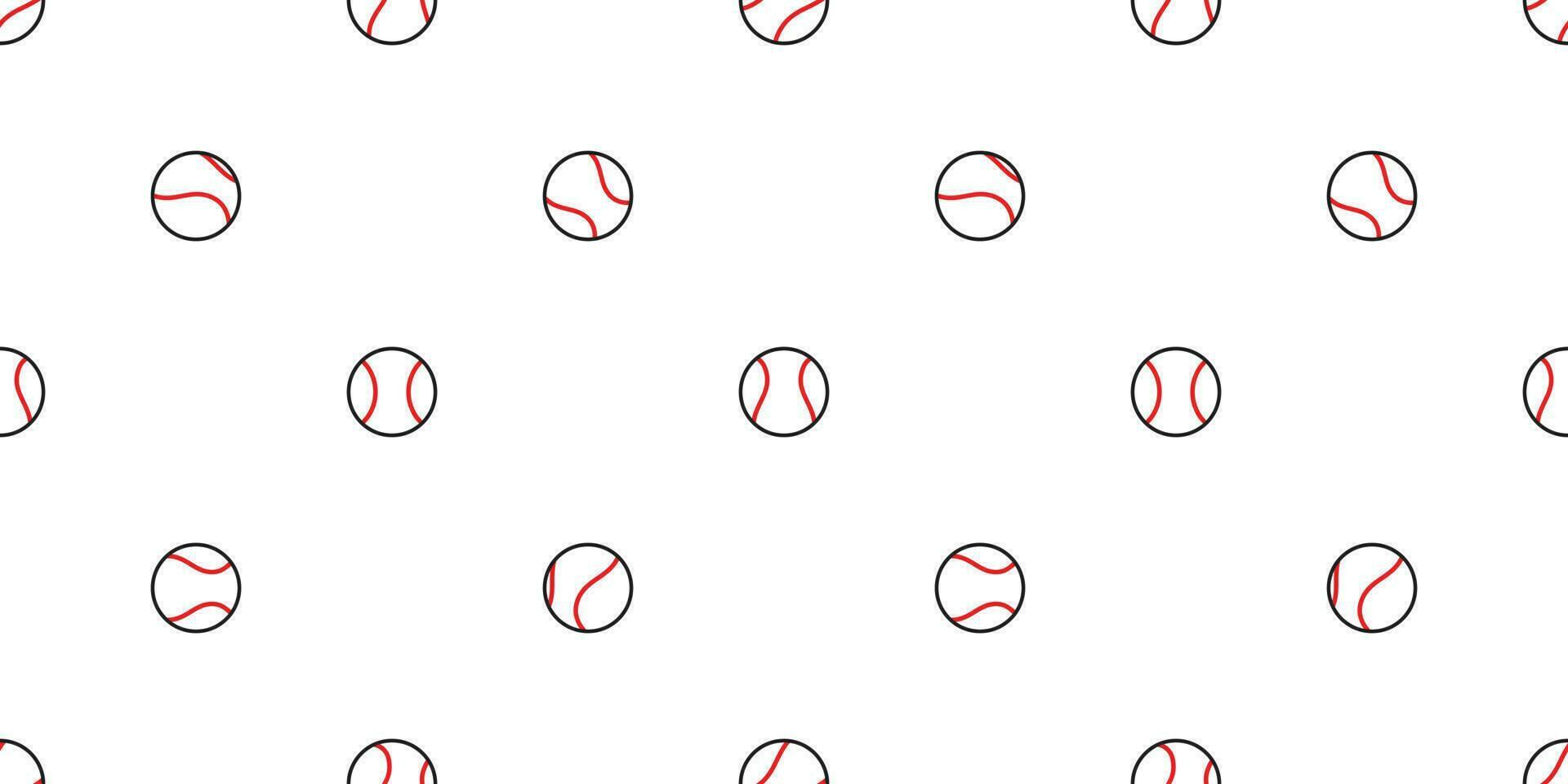 baseball Seamless pattern vector tennis ball tile background wallpaper isolated white