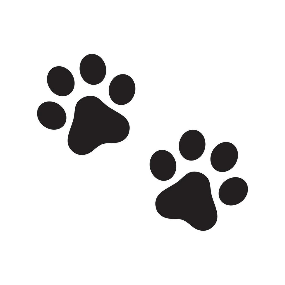 Dog paw vector footprint icon logo symbol graphic illustration cat french bulldog cartoon