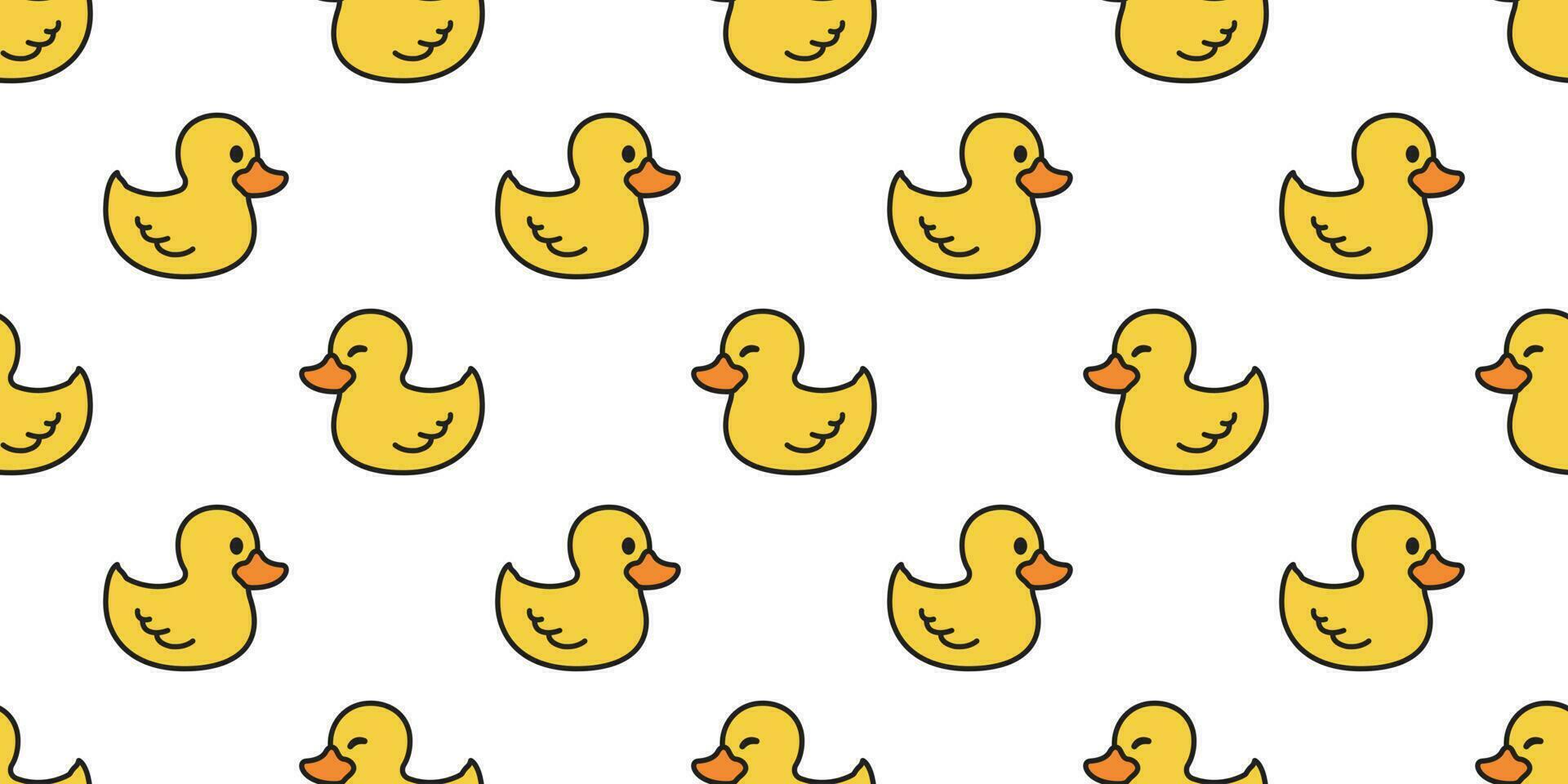 Pato sin costura modelo vector caucho Pato loseta antecedentes repetir fondo de pantalla bufanda aislado ilustración amarillo