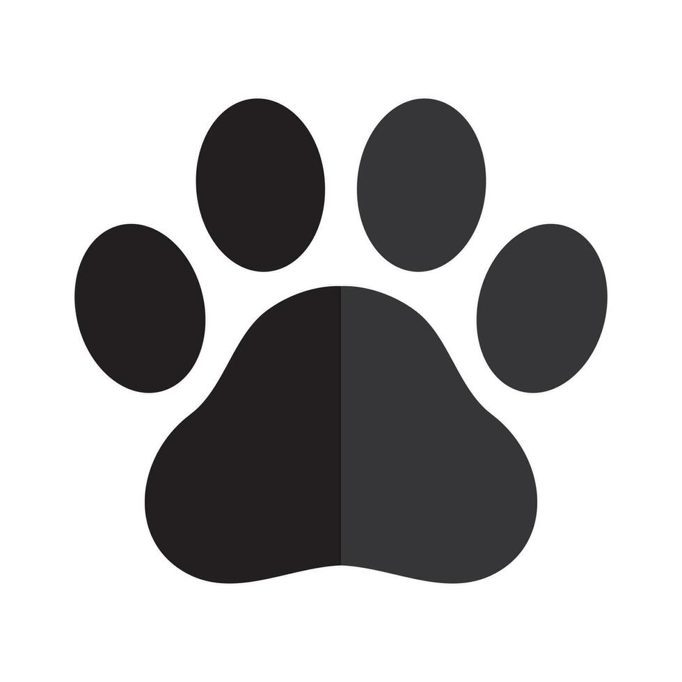 perro pata vector huella icono logo gráfico símbolo ilustración francés buldog gato oso dibujos animados