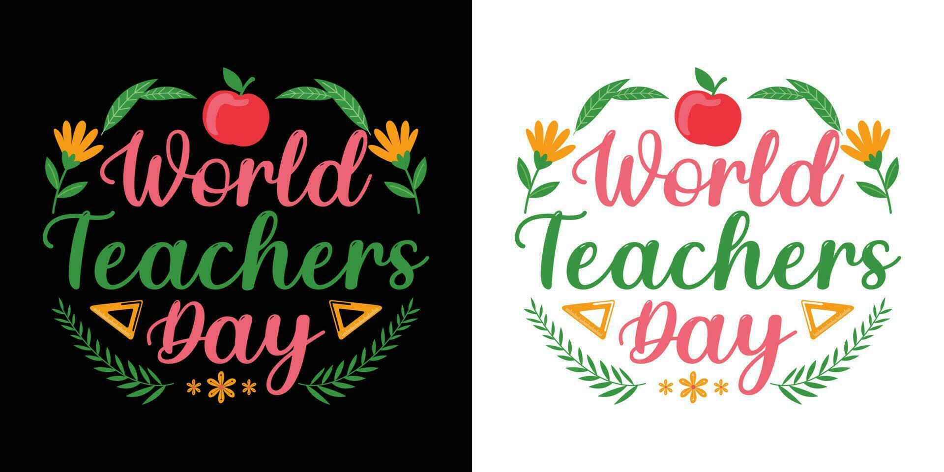 Vector Happy Teacher's day T-shirt Design.