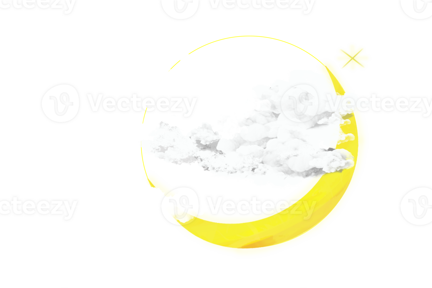 shape moon and cloud png