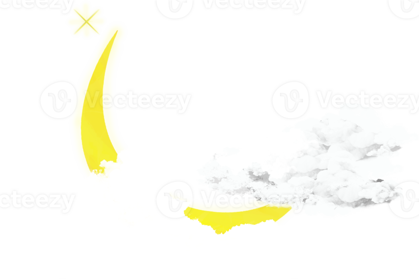 shape moon and cloud png