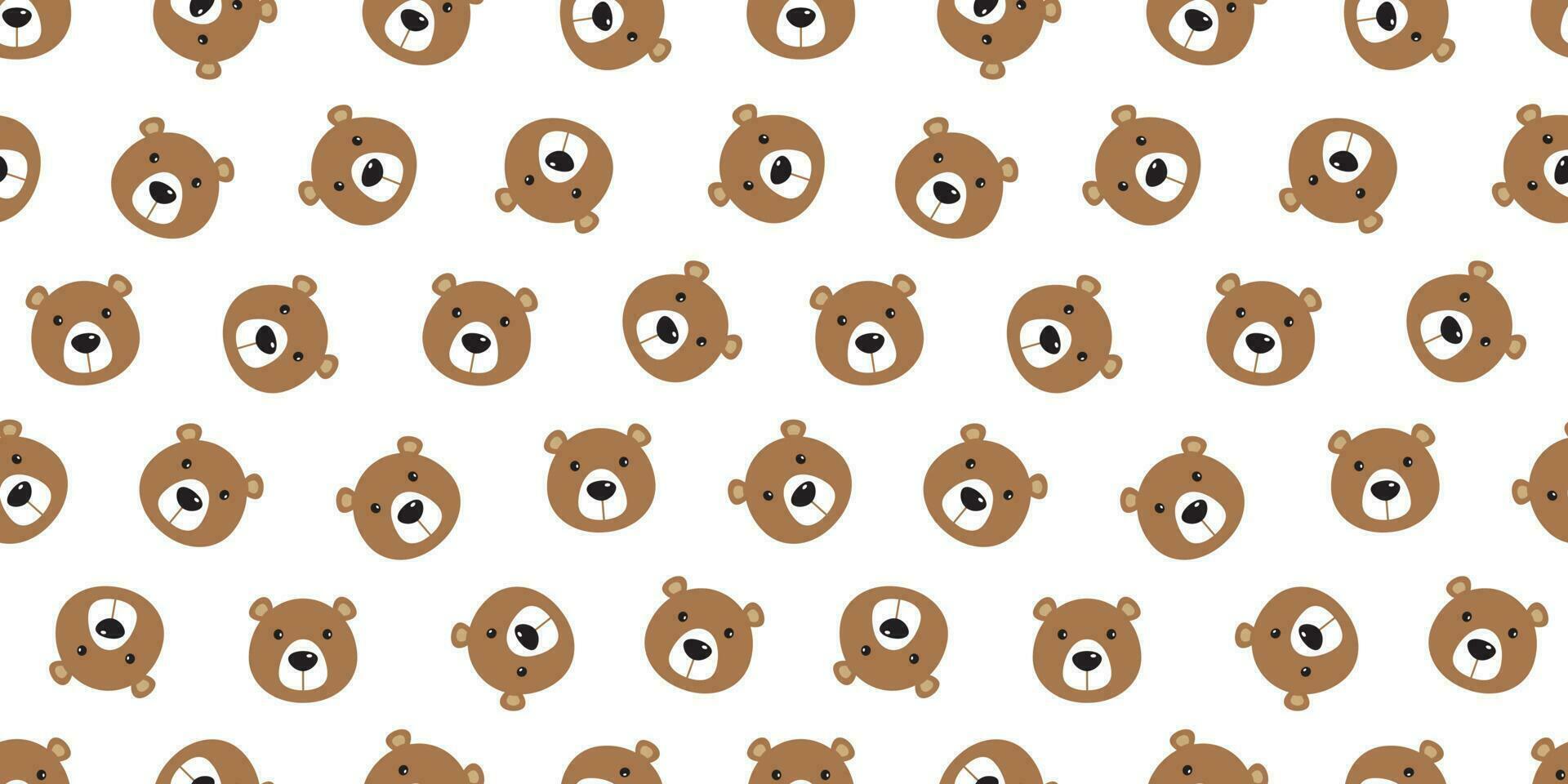 bear seamless pattern polar bear vector cartoon isolated panda teddy background wallpaper repeat