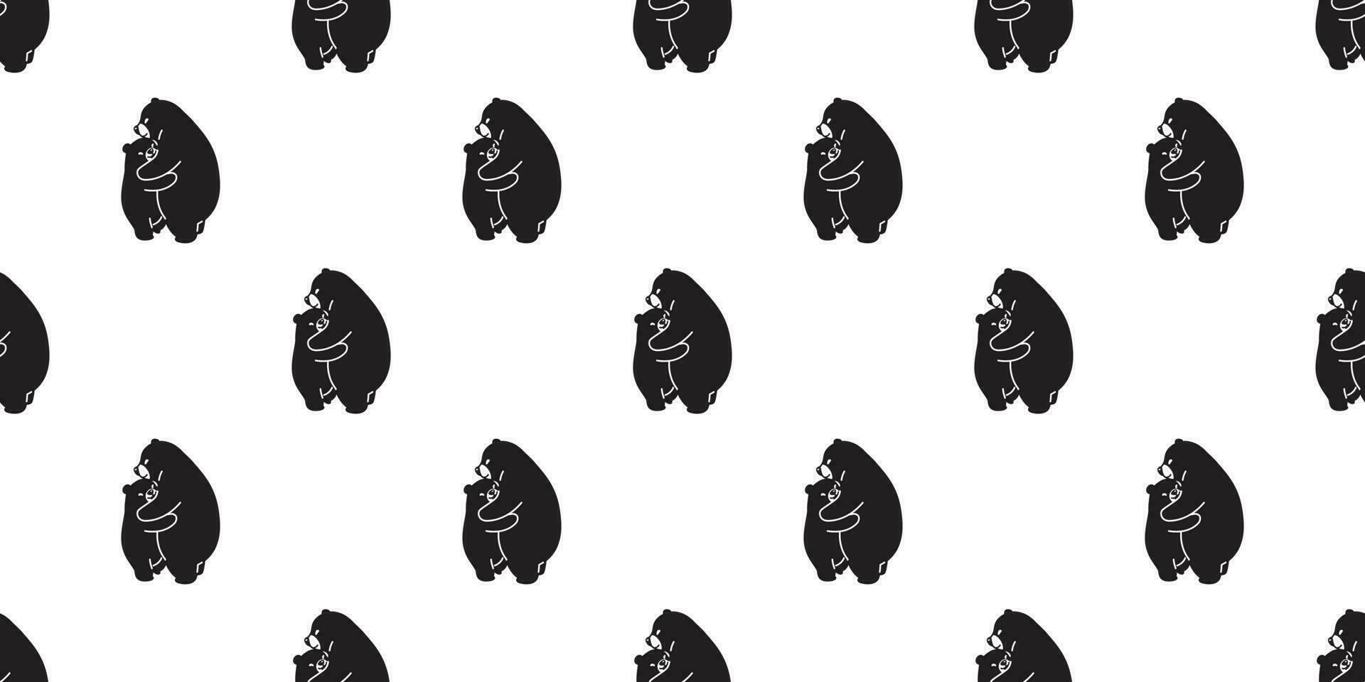 oso abrazo sin costura modelo polar oso vector aislado panda fondo de pantalla antecedentes ilustración dibujos animados