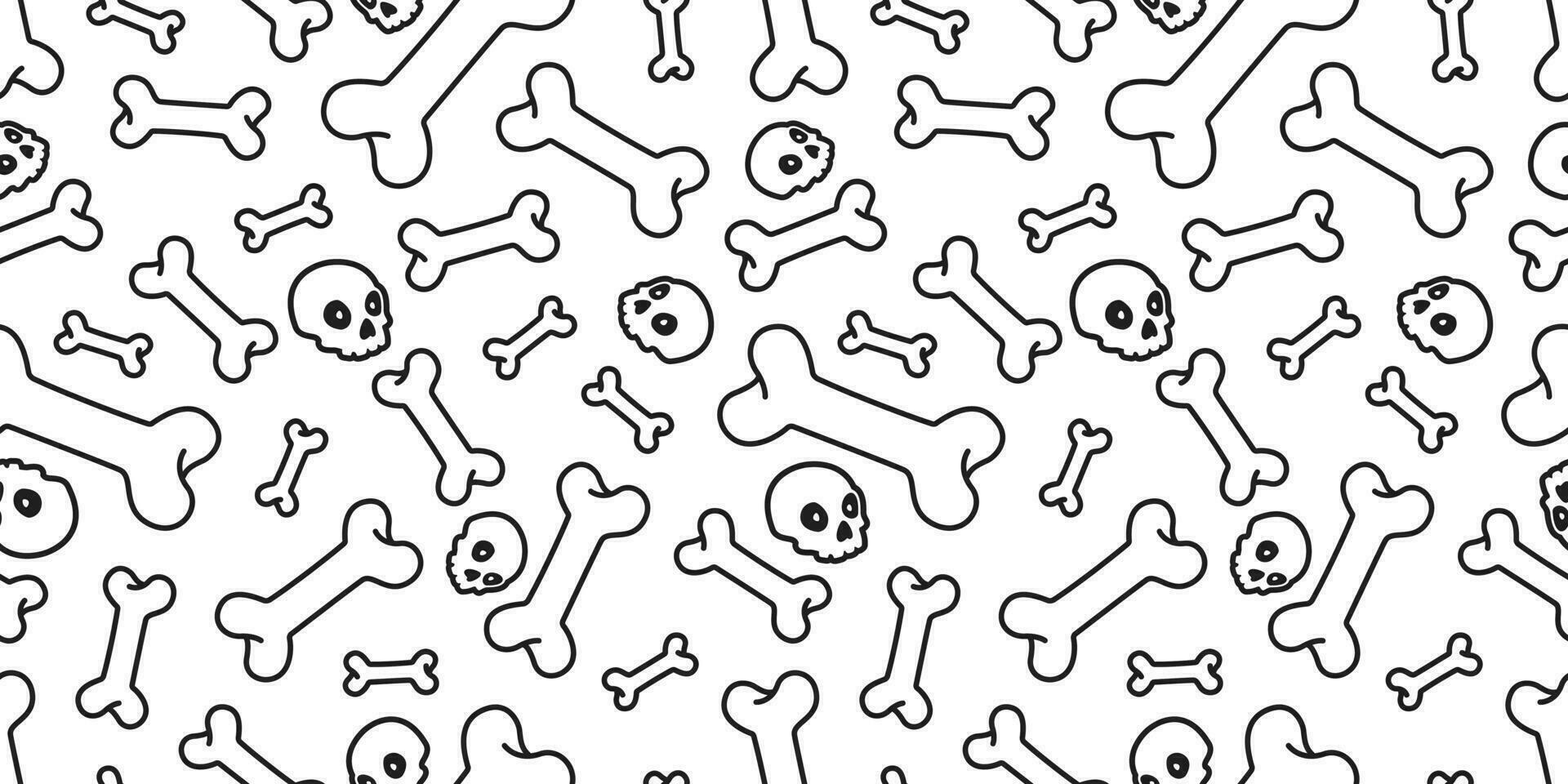 skull bone seamless pattern halloween vector skeleton ghost isolated halloween background wallpaper