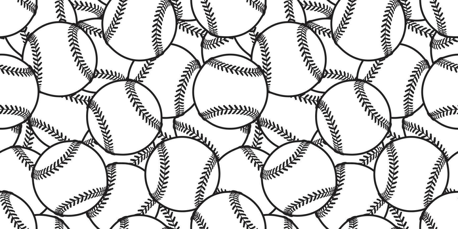 baseball Seamless pattern vector tennis ball tile background wallpaper scarf isolated graphic white