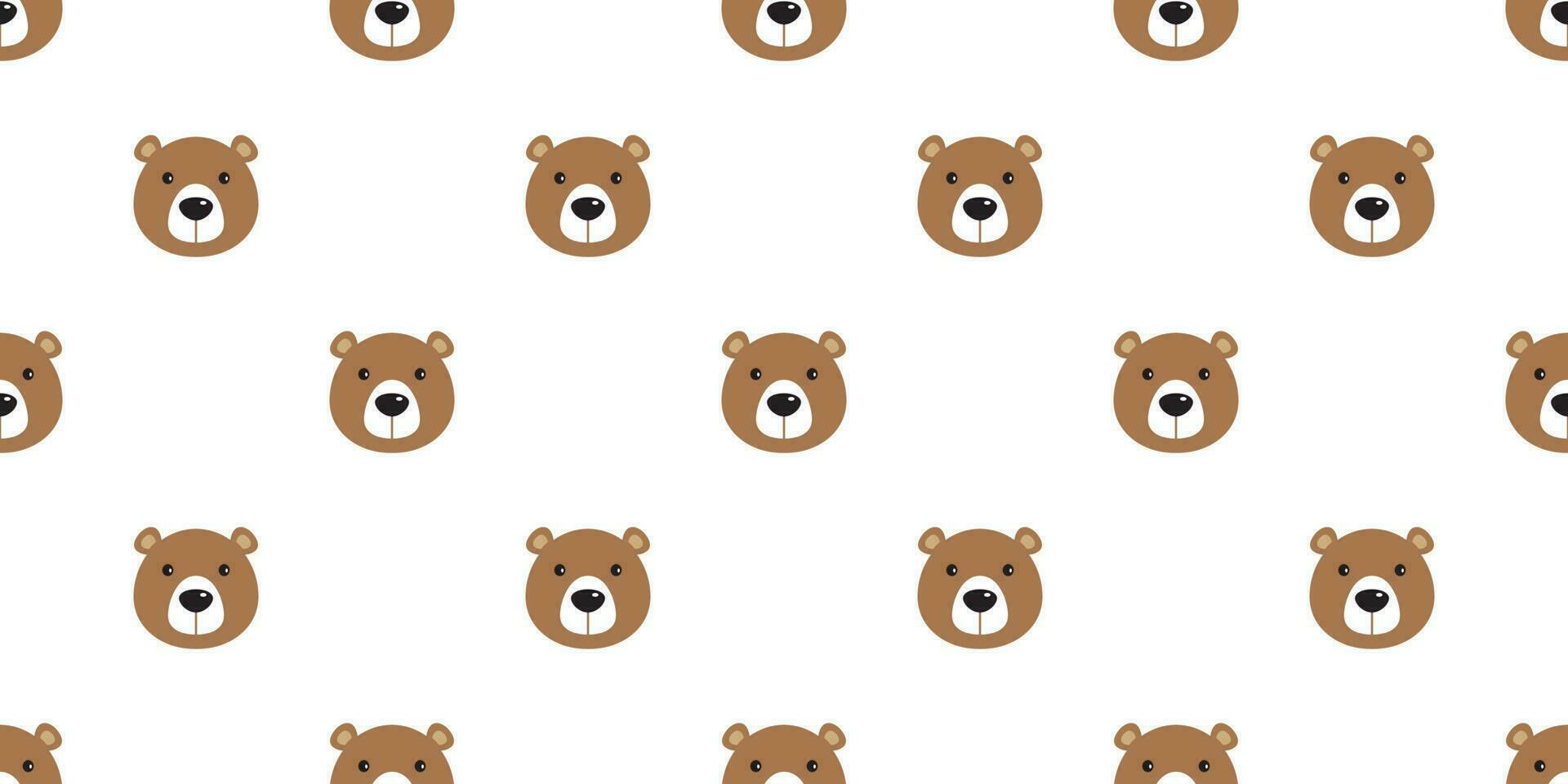 bear seamless pattern vector polar bear panda teddy isolated wallpaper tile background repeat cartoon