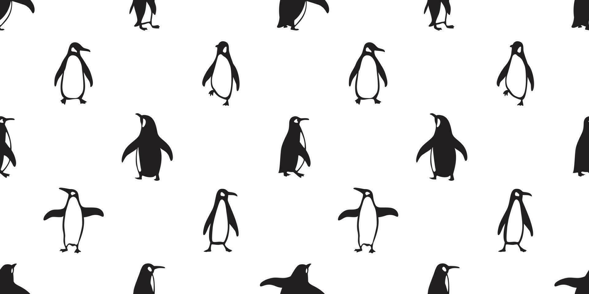 pingüino sin costura modelo vector salmón pescado dibujos animados bufanda aislado loseta antecedentes repetir fondo de pantalla garabatear ilustración