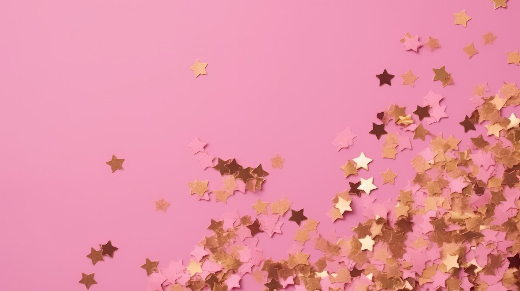 Sparkling golden stars minimalist background. Illustration photo