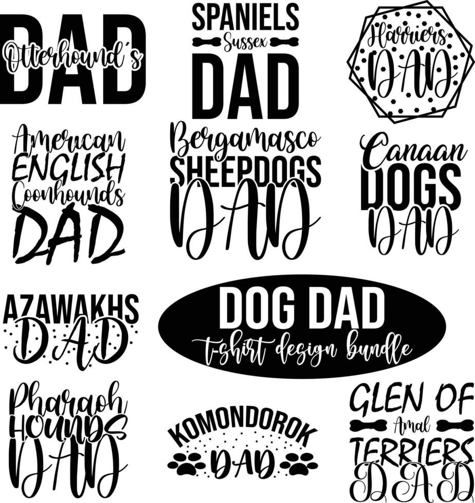 Dog dad Sublimation bundle vector