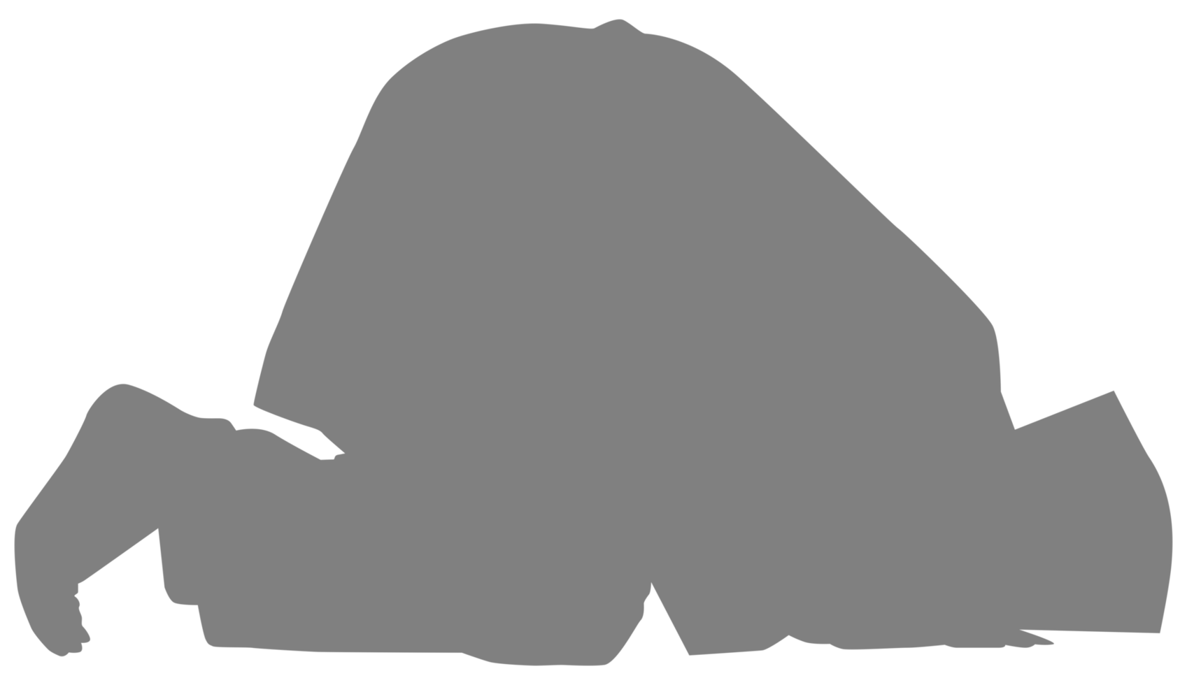 Sujud, or sajdah, is the act of low bowing or prostration in Islam to Allah facing the qiblah. A way that Muslim worshippers prostrate and humble themselves before Allah, God, while glorifying Him. png