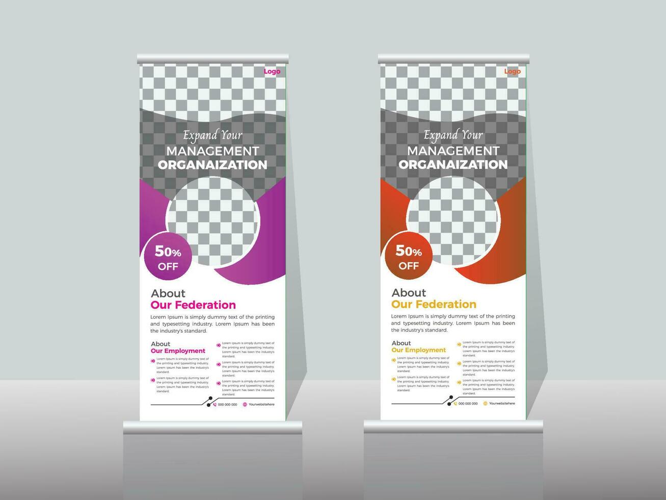 Business Roll Up, stand template design, Geometric Roll up banner, Standee Design, pull-up,  vector, x-banner, advertisement. vector