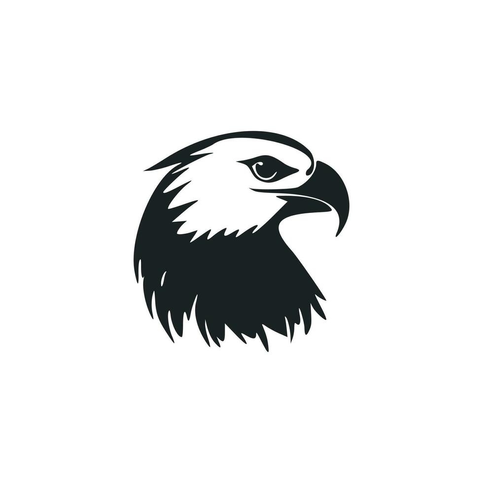 black and white light logo with aesthetic eagle vector