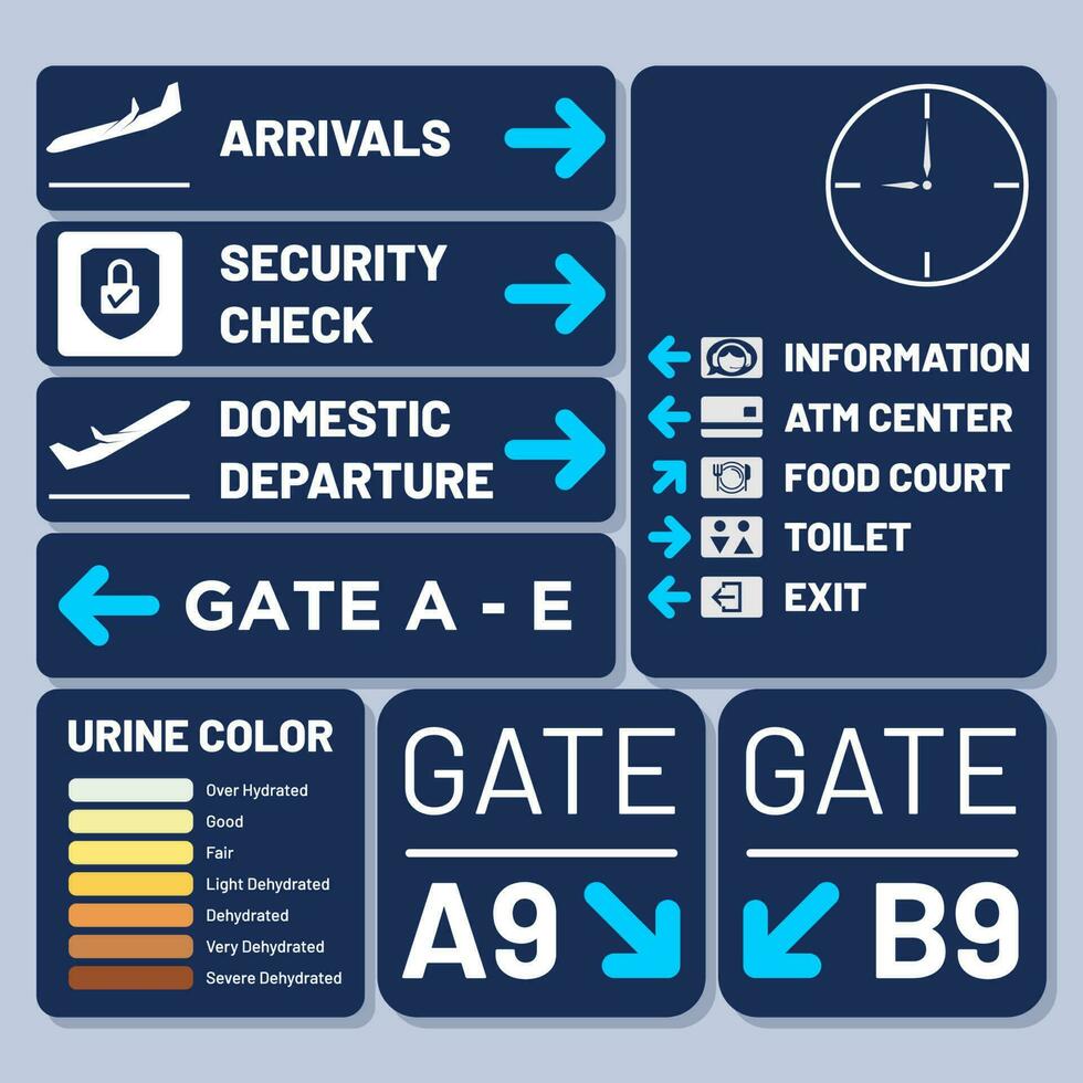 waysign on airport vector