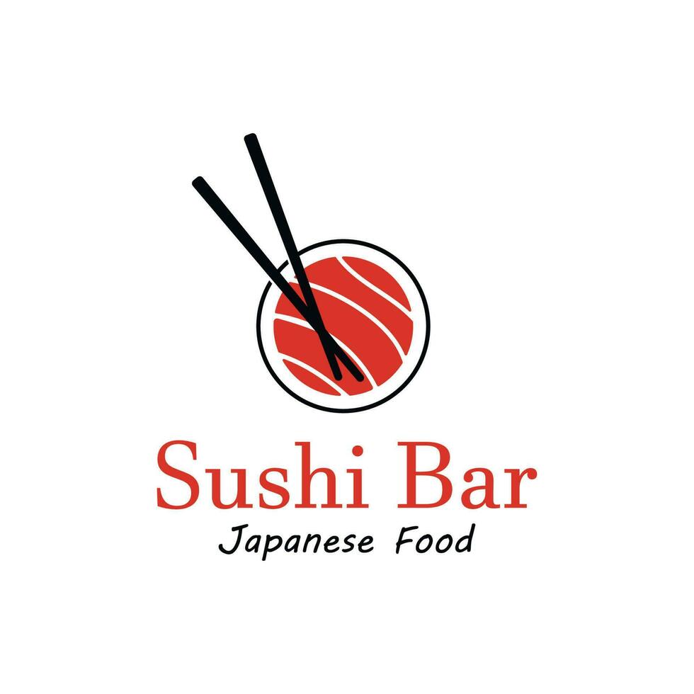 Sushi vector logo plantilla, o japonés especialidades