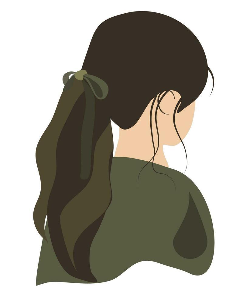 atsthetic abstract woman portrait vector