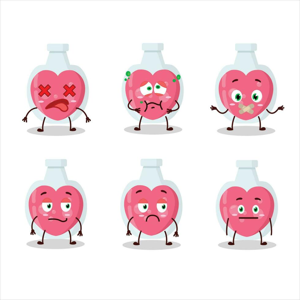 Love potion cartoon character with nope expression vector