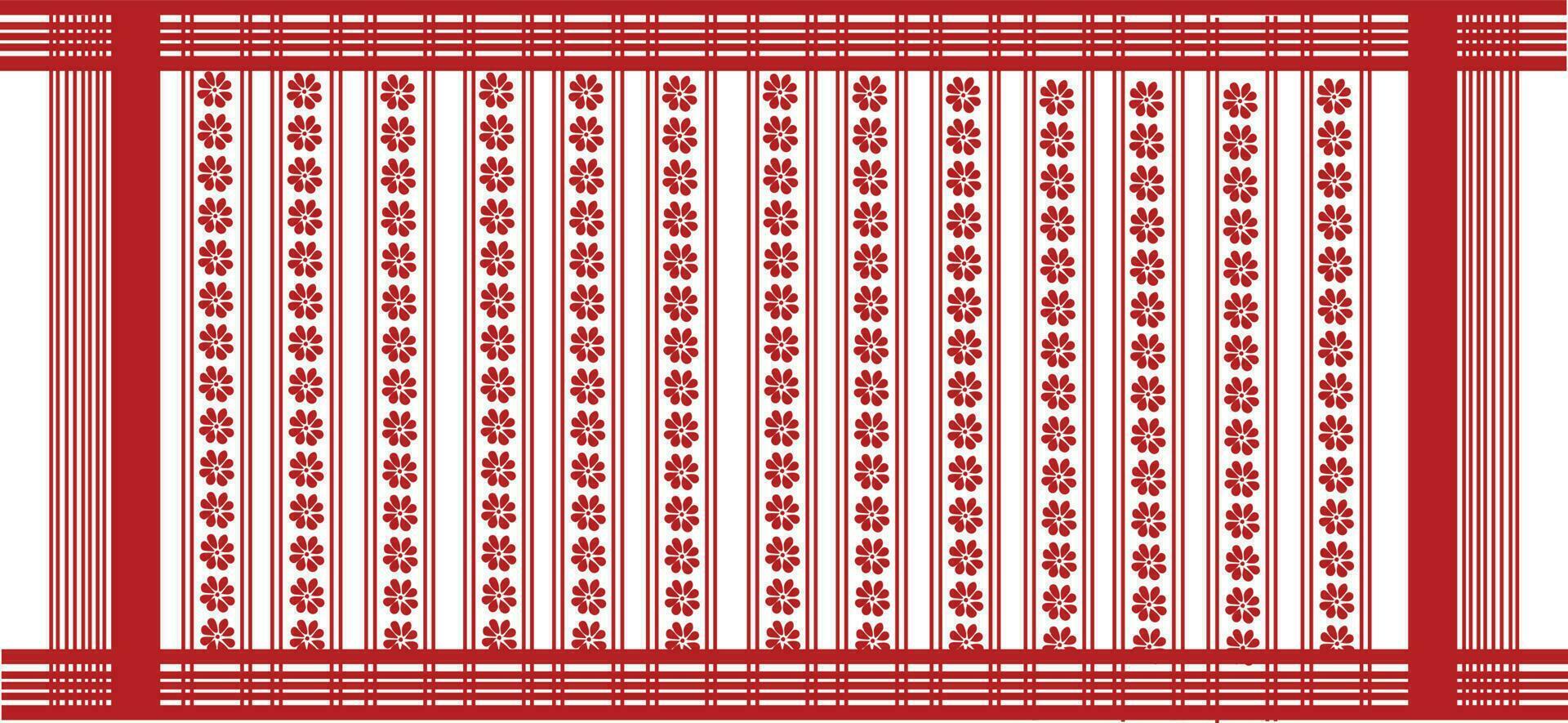 gamusa or gamosa. cloth with a gamosa design. The indigenous Assamese people consider the gamosa, also known as the gamusa, to be a sacred object. vector