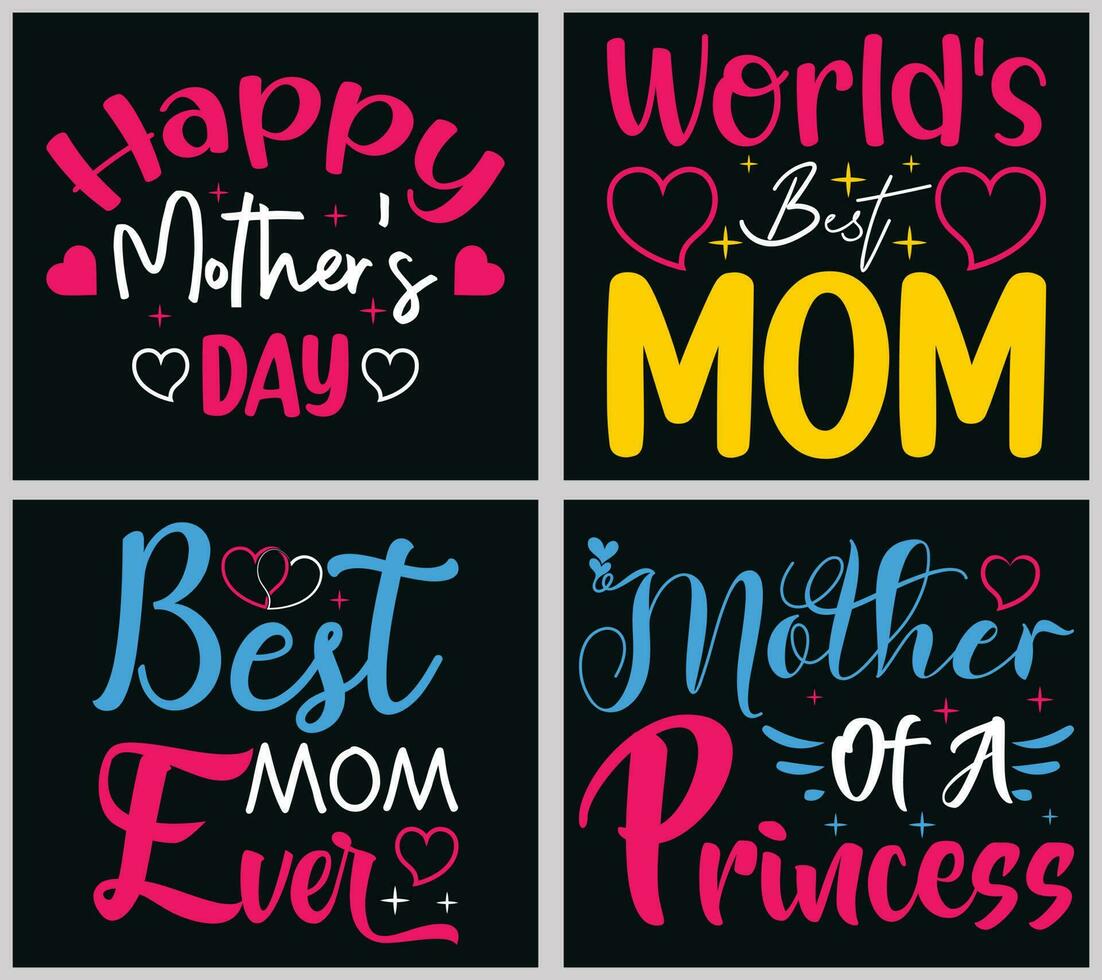 Mother's Day Svg Design Bundle.Best Mother's Day svg Designs vector