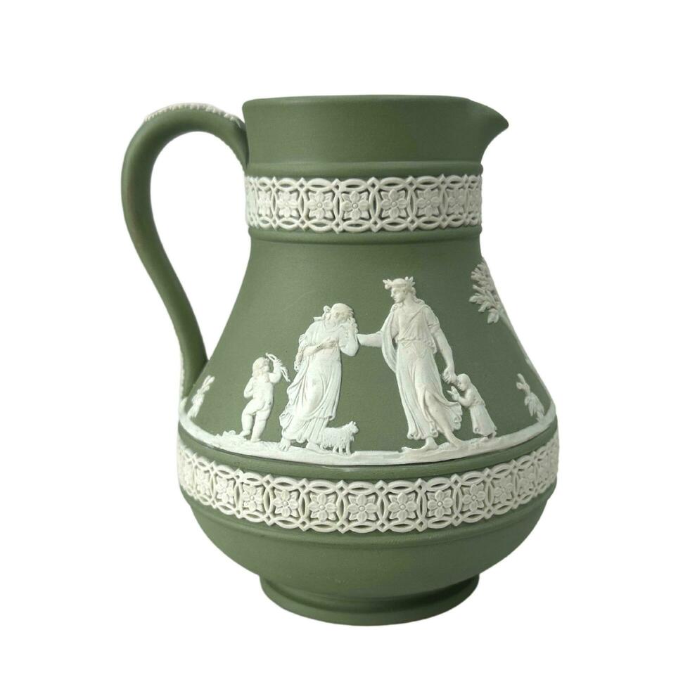 Vintage Green Jasperware Wedgwood Pitcher 23627267 Stock Photo at Vecteezy