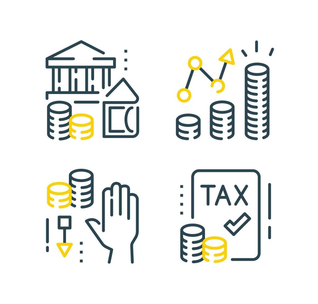 long term invest strategy, mutual fund or equity,High yield financial performance graph,manage wealth, broker service, boost revenue, tax return vector