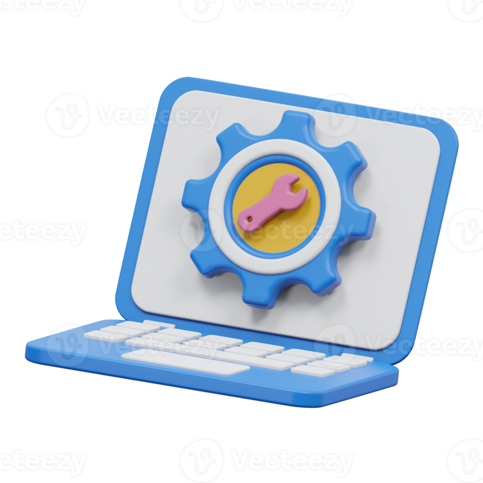 application setting 3d rendering, transparent backgorund, design and development png