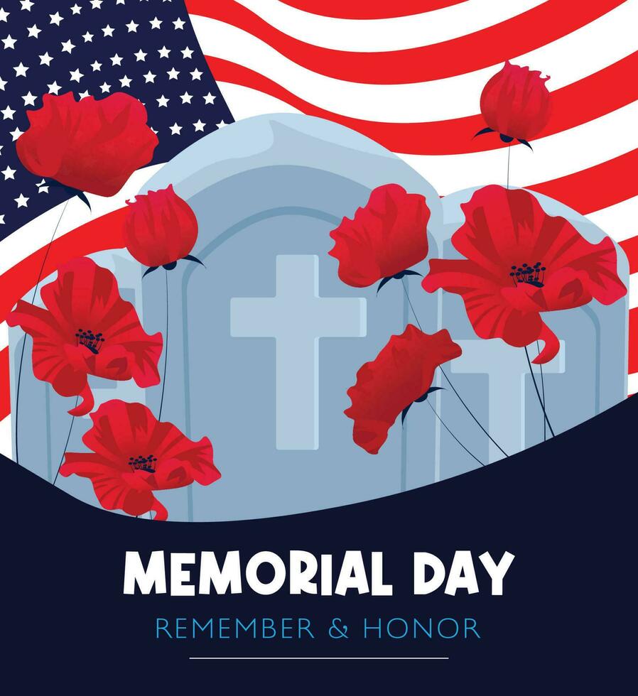 Memorial Day Celebration social media post Happy Veterans Day vector