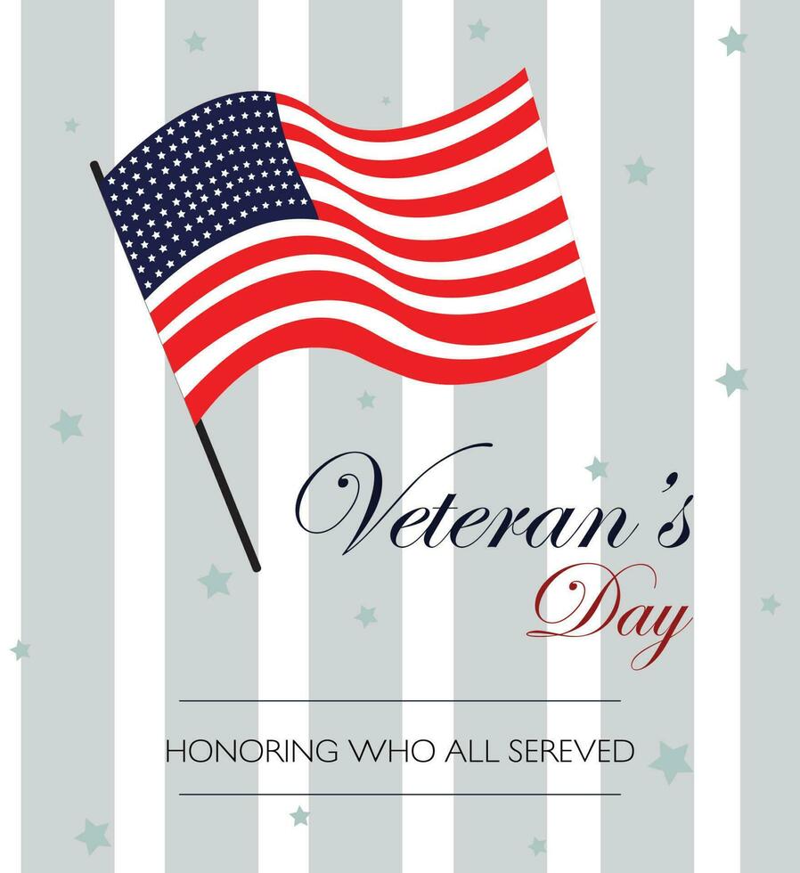 Memorial Day Celebration social media post Happy Veterans Day vector