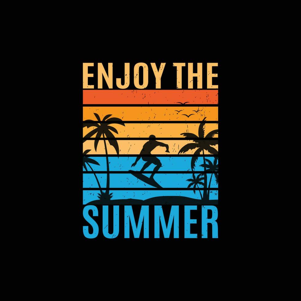 summer day beach vector typography design