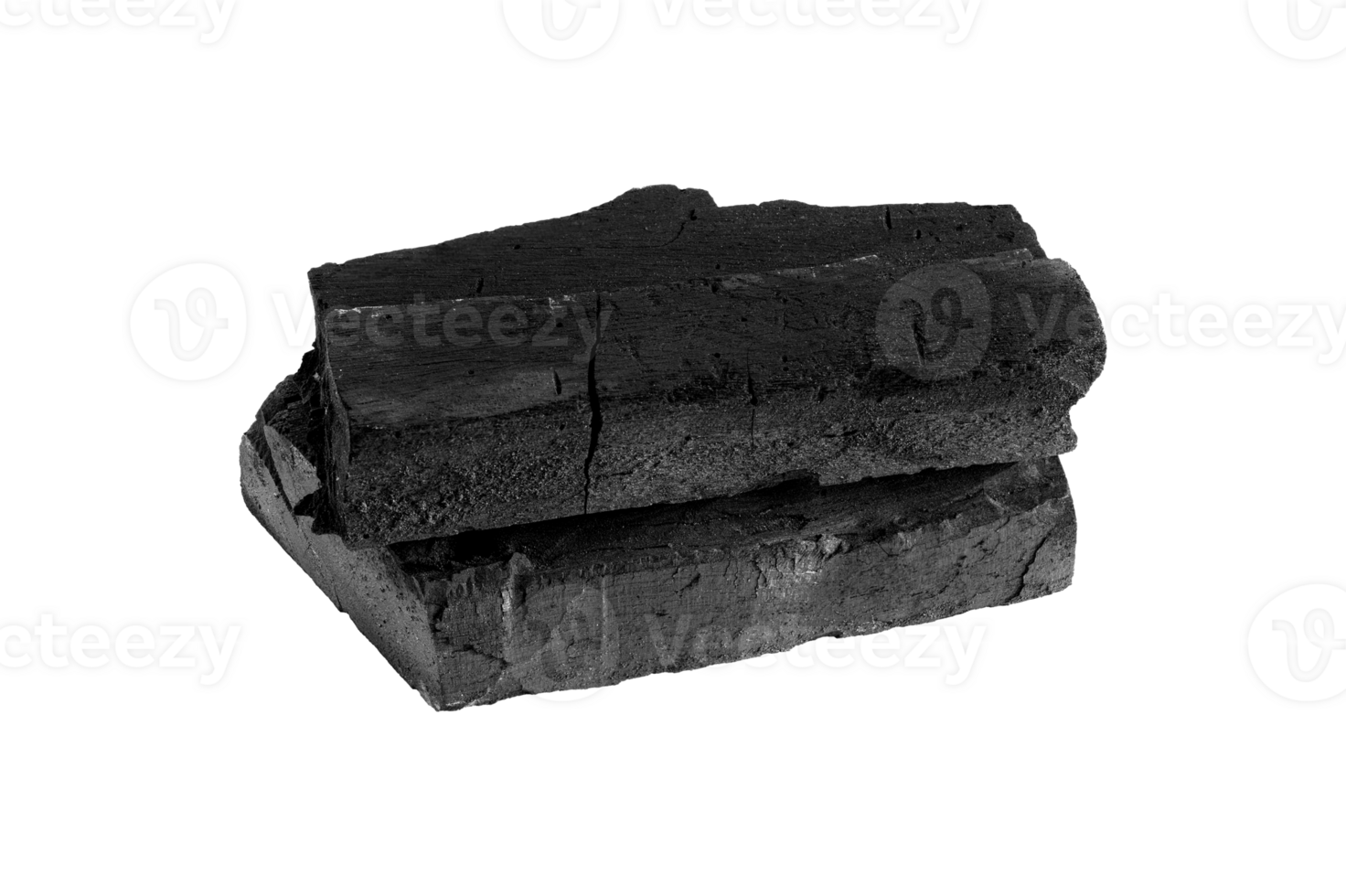 Black charcoal isolated on transparent background.png png