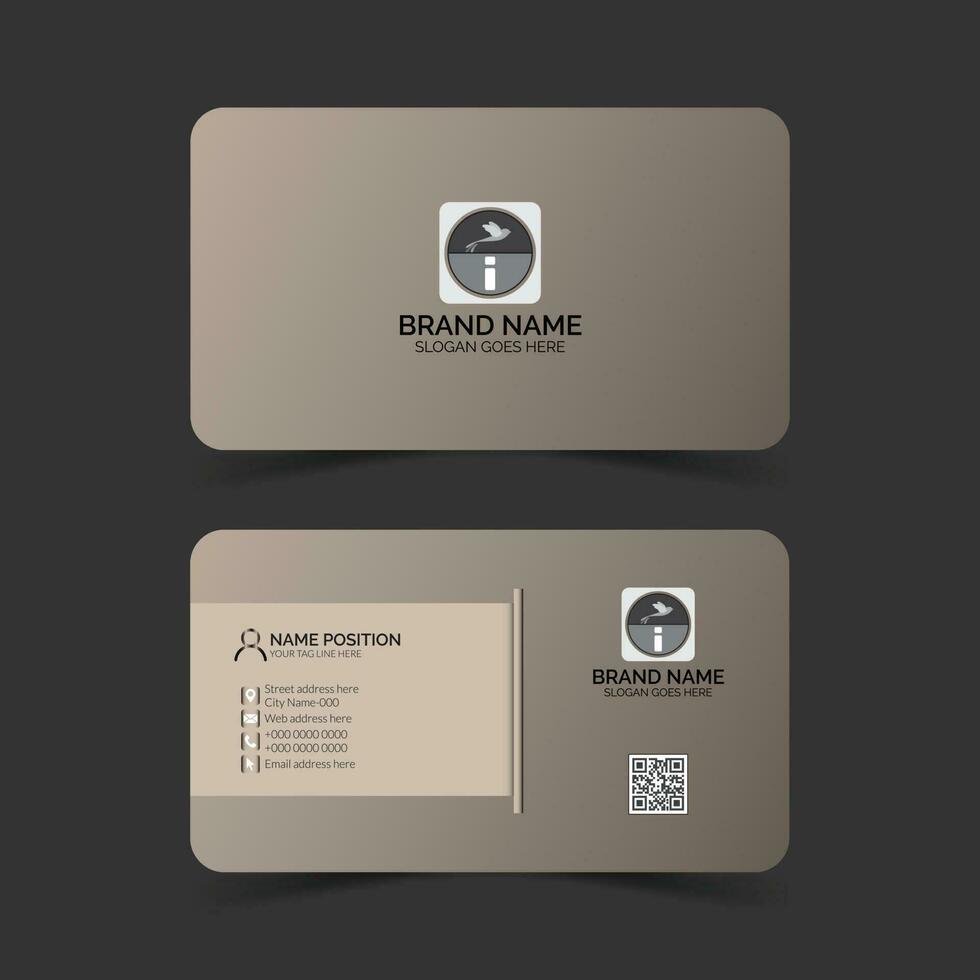 Double side business card template design . vector