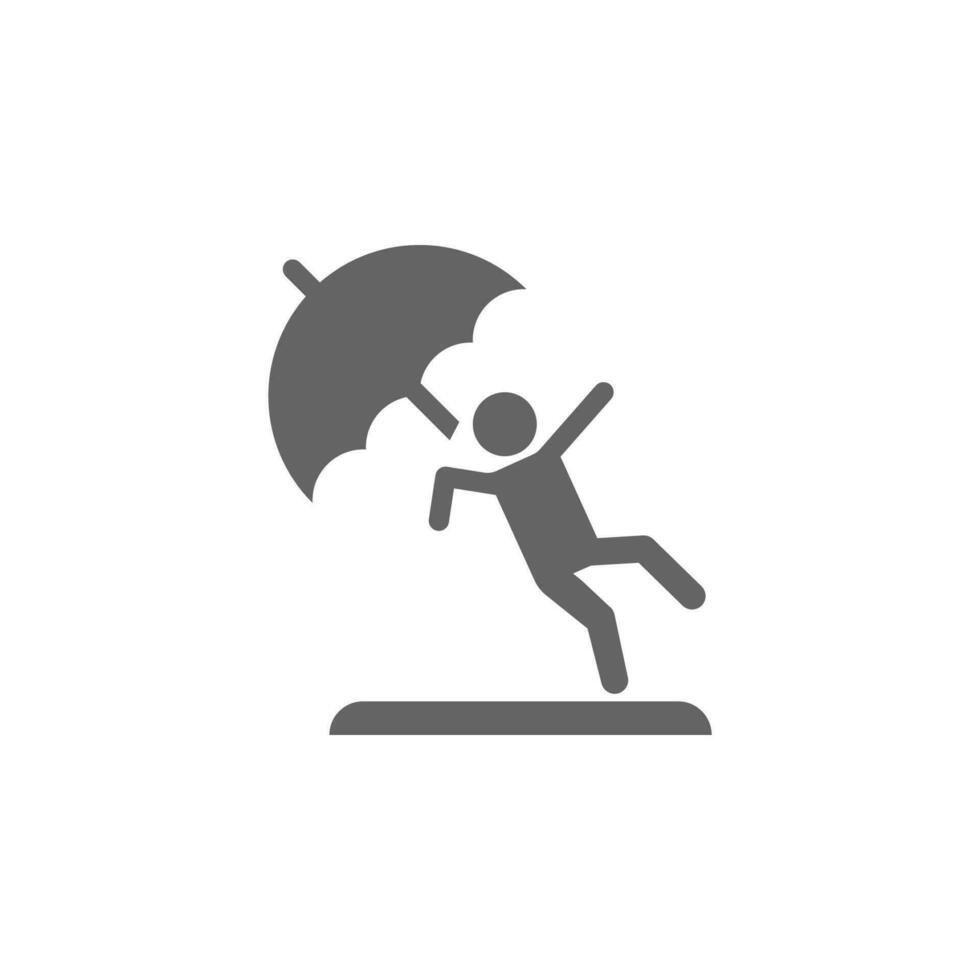 Insurance, fall, liability, personal vector icon