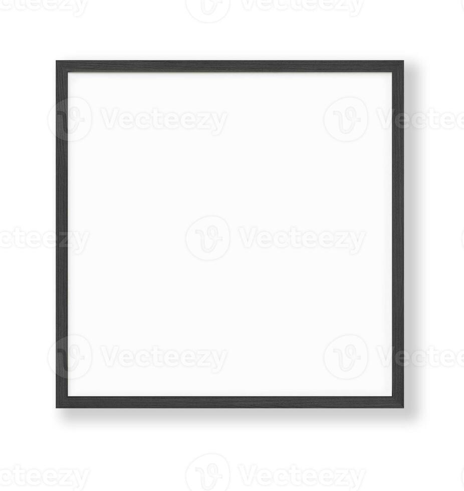 Isolated Photo Frame on White Background, Wooden Frame Mockup