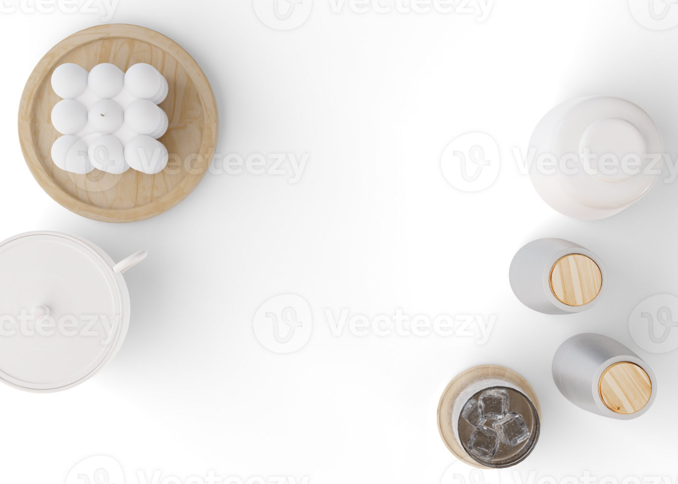 Tablecloth presentation mock up, png. Table top view with dishes. Transparent background, easy to paste your texture. Copy space for pattern, print. Table cover mockup, show, display. Napery, felt. 3D png