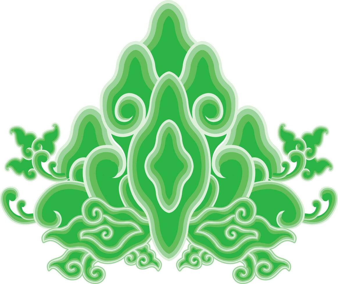vector graphic green megamendung wadasan batik triangle