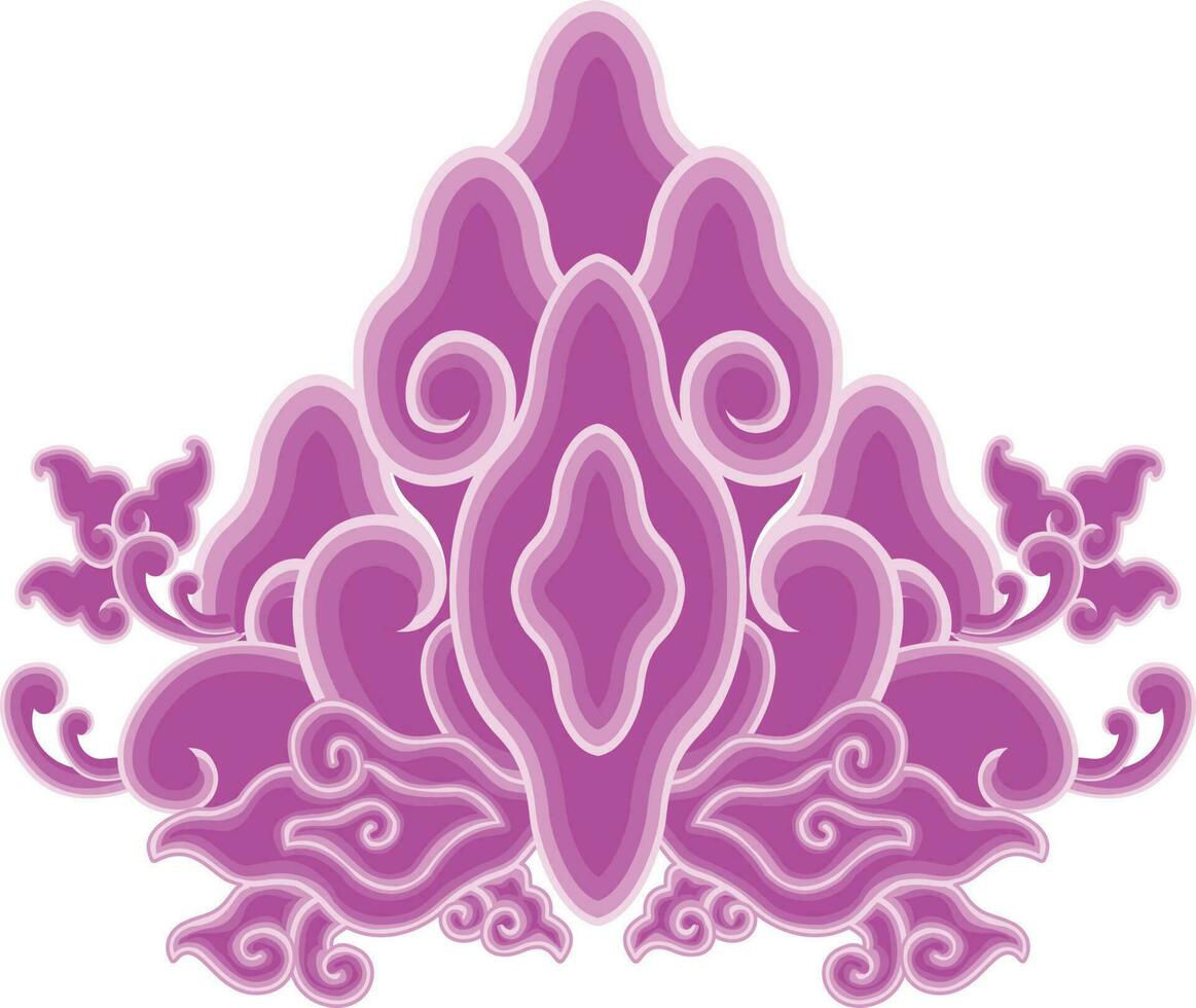 vector gráfico púrpura megamendung wadasan batik triángulo