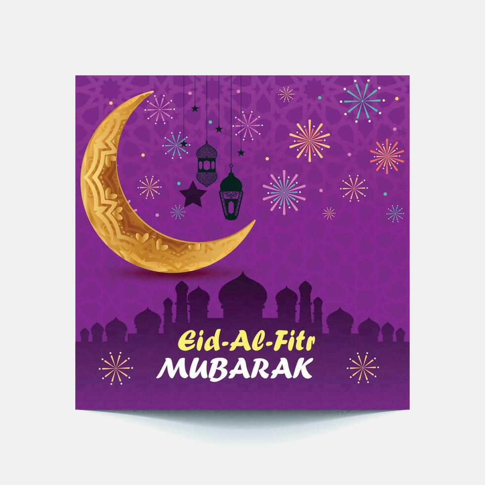 vector eid Mubarak diseño antecedentes para saludo momento en social enviar